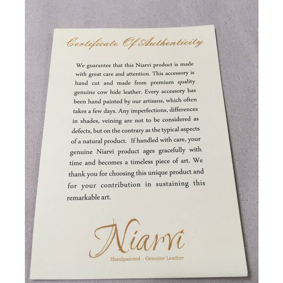 Niarvi Hand Painted Soft Leather Crossbody Hummingbird, Butterfly, Lady Bug - Picture 10 of 11